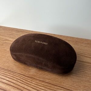 Tom Ford Brown With Gold Text Hard Shell Sunglasses/Glasses Case